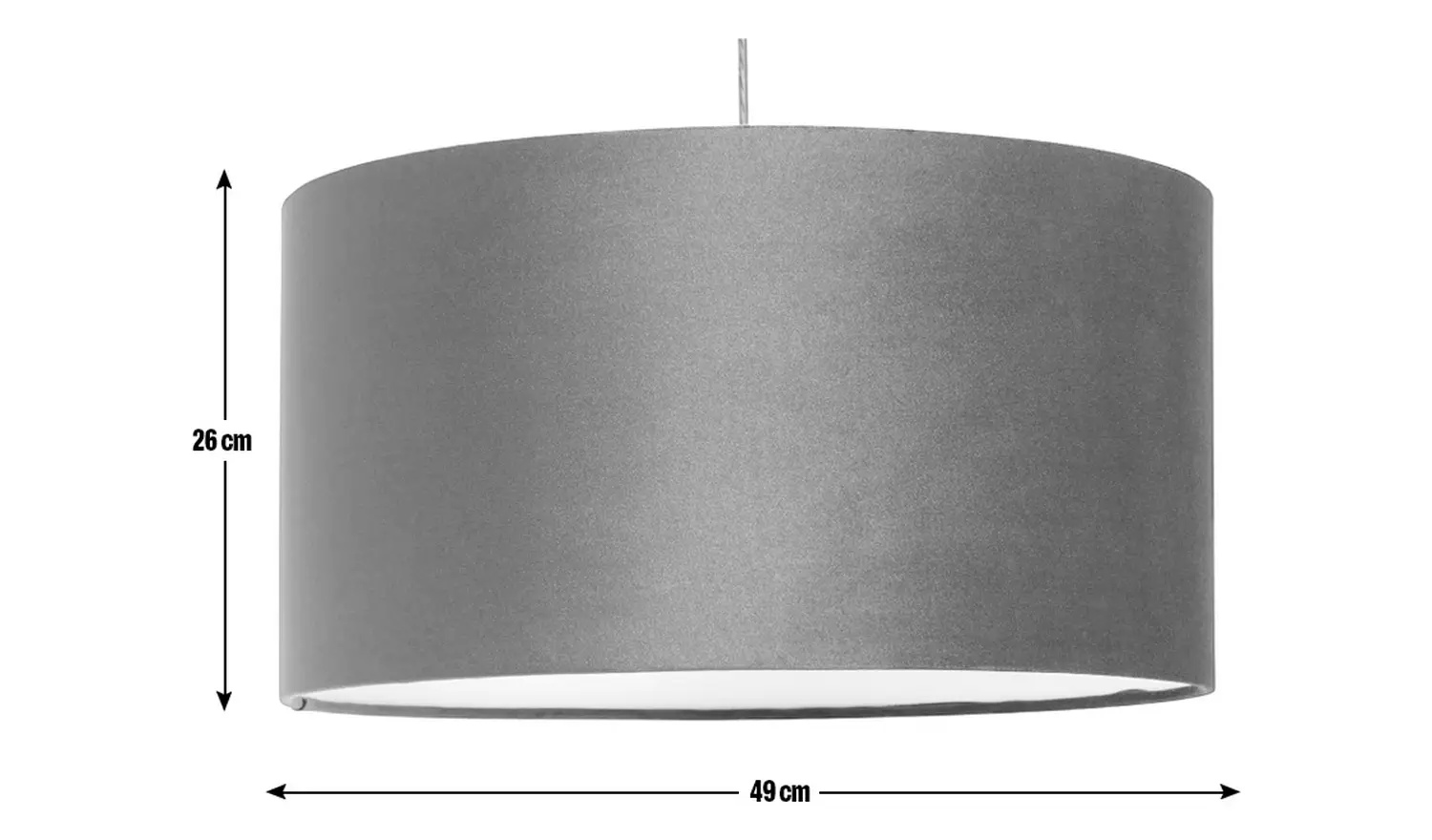 Habitat Navy Blue Velvet Easy Fit Drum Lampshade - 49cm