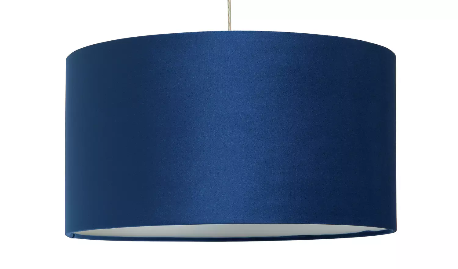 Habitat Navy Blue Velvet Easy Fit Drum Lampshade - 49cm