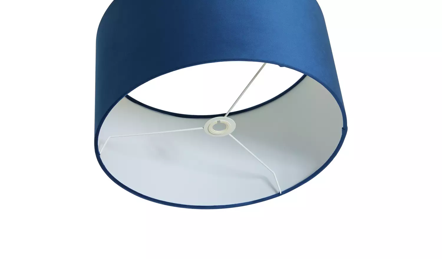 Habitat Navy Blue Velvet Easy Fit Drum Lampshade - 49cm