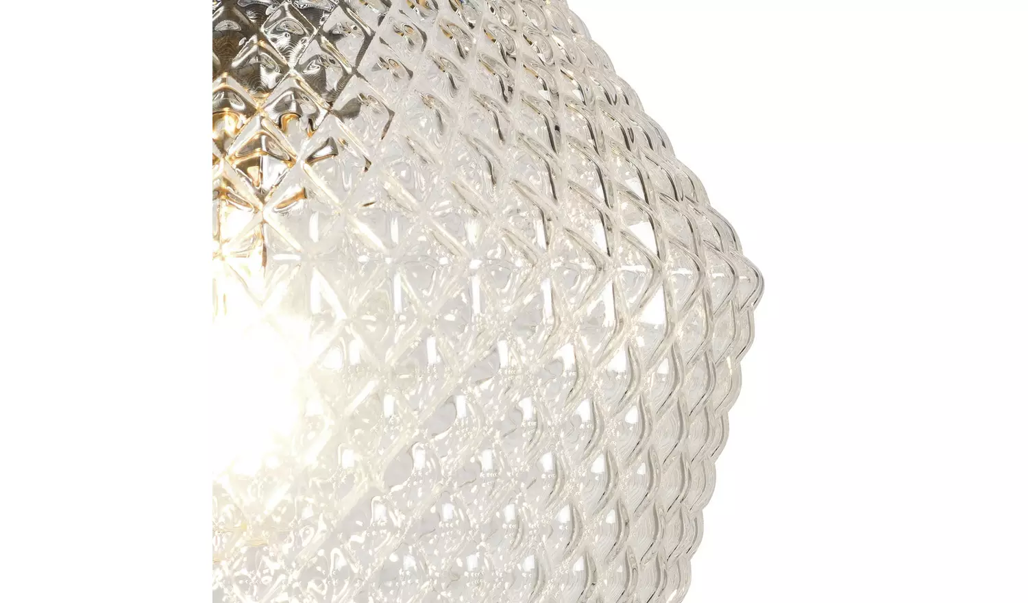 Habitat Nubia Clear Glass Easy Fit Pendant Shade - 17cm