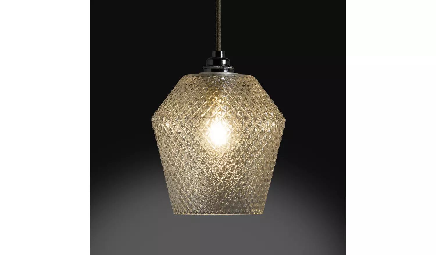 Habitat Nubia Clear Glass Easy Fit Pendant Shade - 17cm