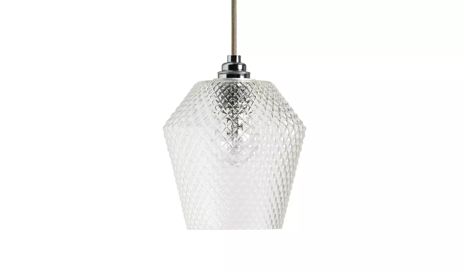 Habitat Nubia Clear Glass Easy Fit Pendant Shade - 17cm