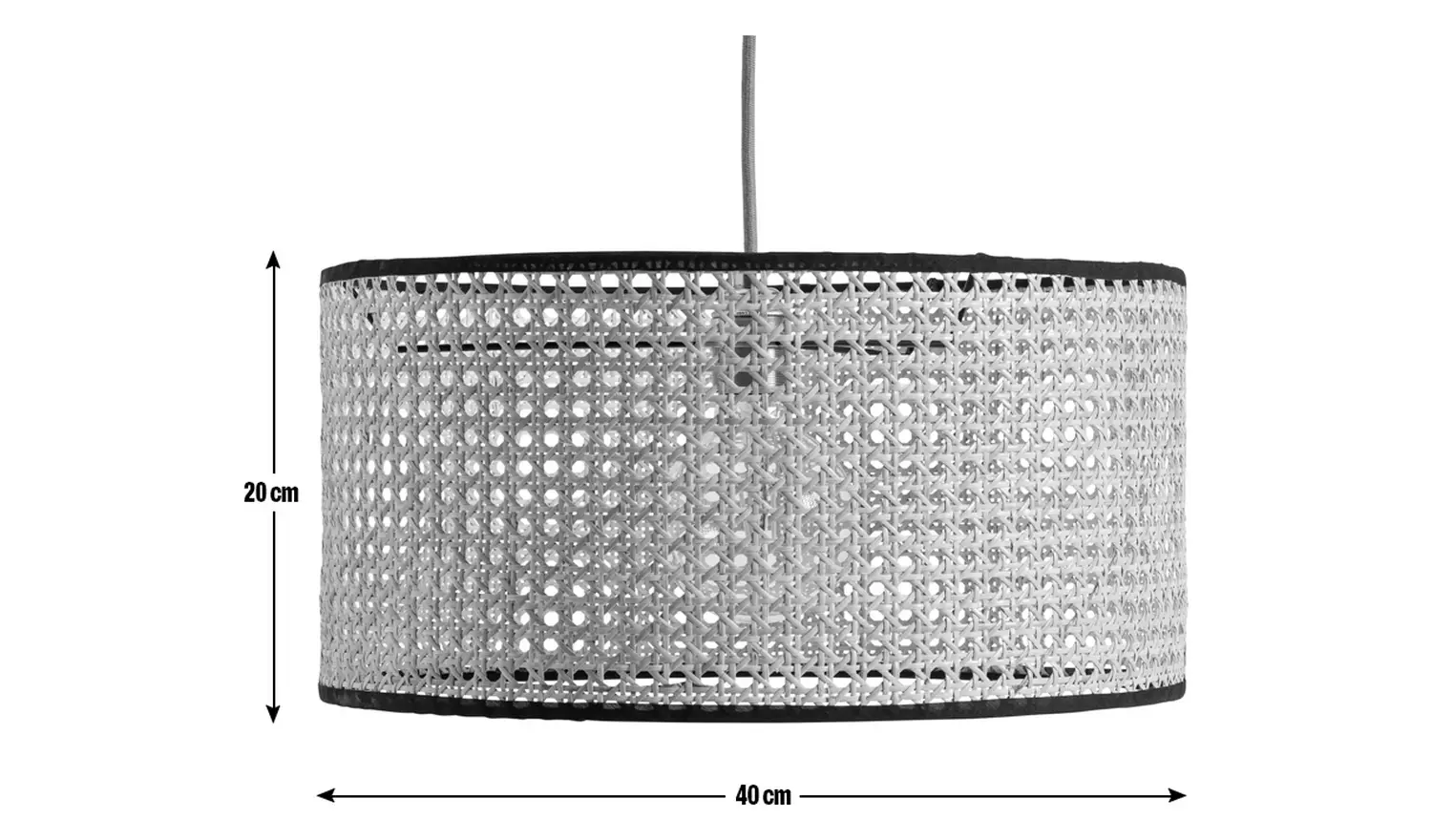 Habitat Ashi Natural Rattan Easy Fit Drum Lampshade - 40cm