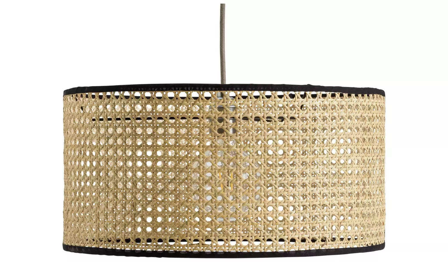 Habitat Ashi Natural Rattan Easy Fit Drum Lampshade - 40cm