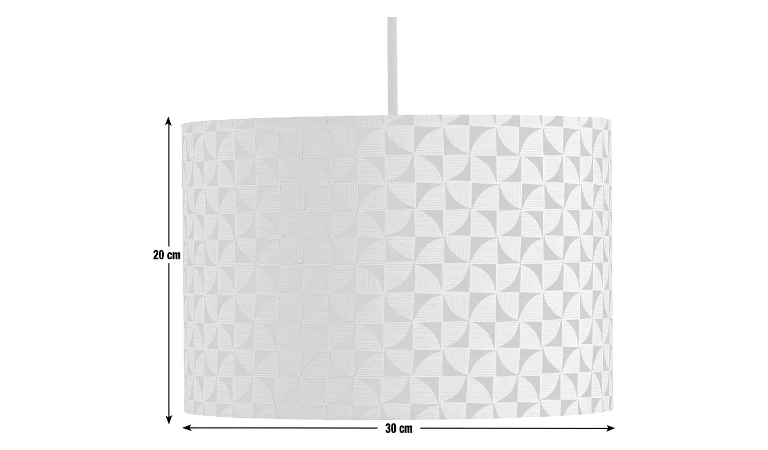 Habitat Green & White Printed Easy Fit Drum Lampshade - 30cm