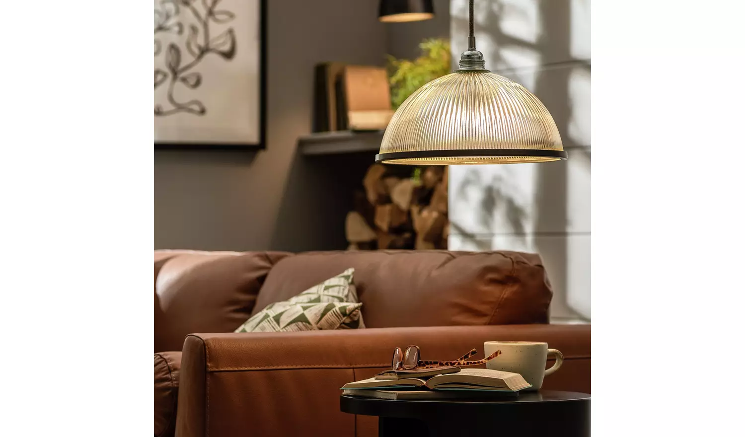 Habitat Eumee Clear Glass Easy Fit Pendant Shade - 30cm