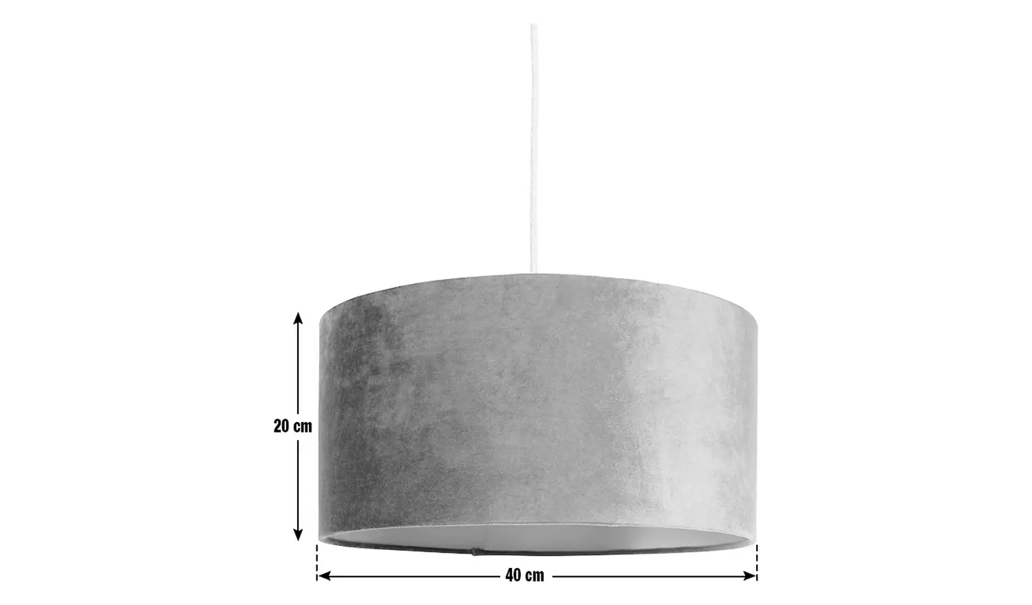 Habitat Green & Gold Velvet Easy Fit Drum Lampshade - 40cm