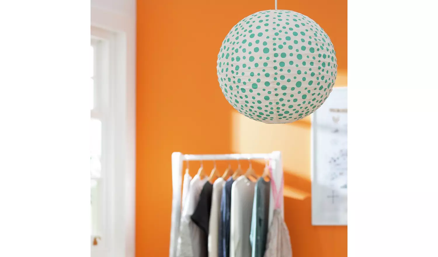 Habitat Kids Teal Dots Easy Fit Paper Lampshade - 45cm