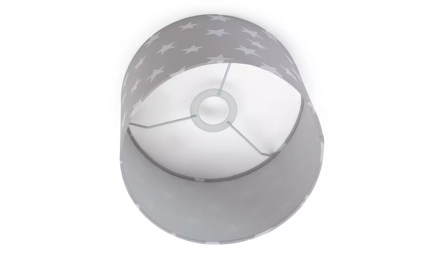 Argos Home Little Star Print Drum Lamp Shade - Grey