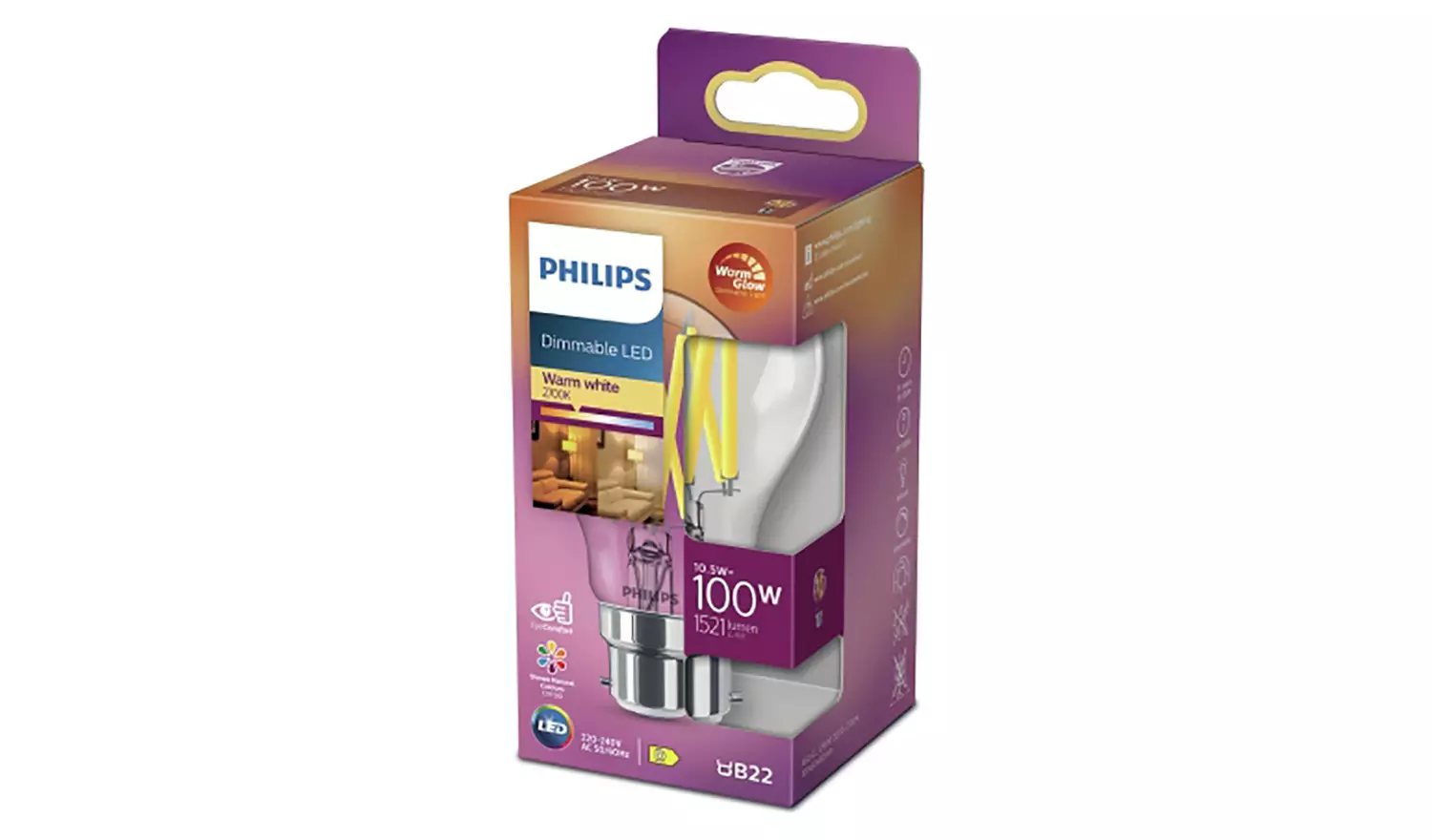 Philips 10.5W LED BC Dimmable Light Bulb