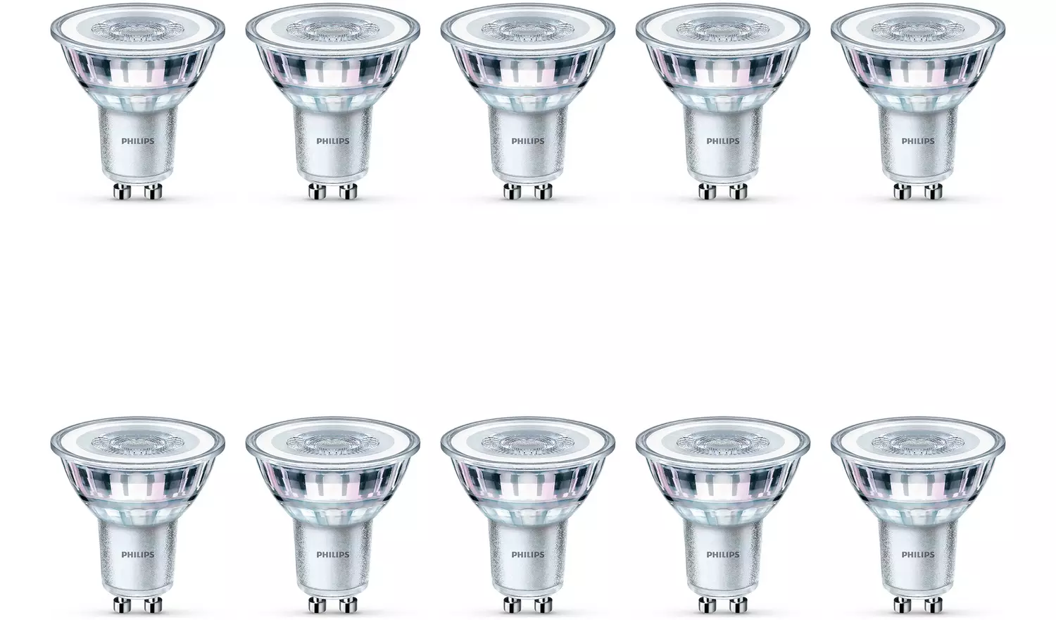 Philips 50W LED GU10 Light Bulb - 10 Pack