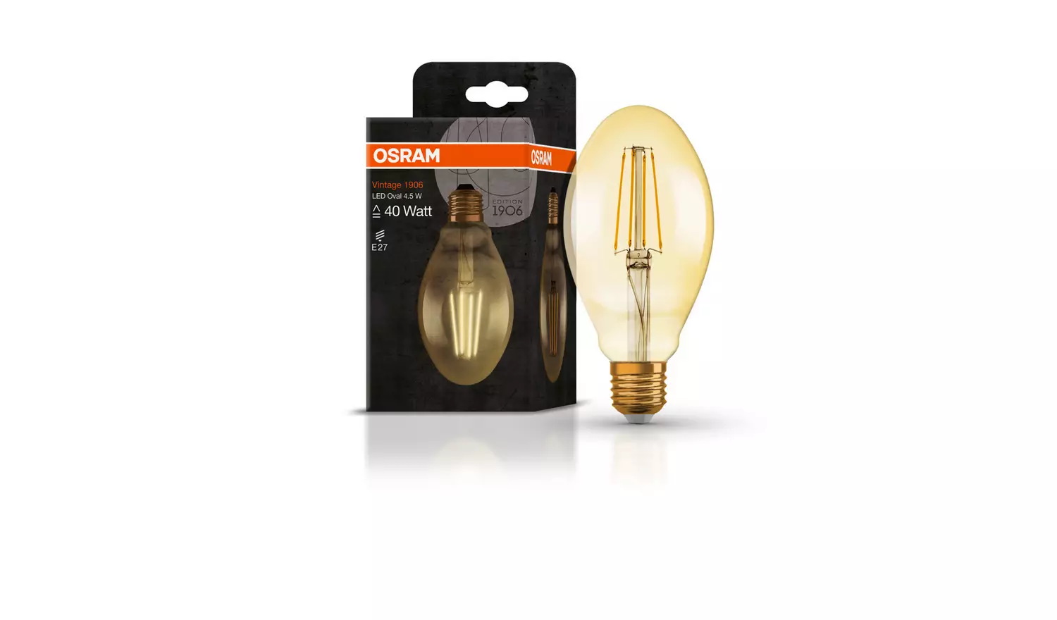 Osram 36W ES LED Vintage Gold Oval Light Bulb