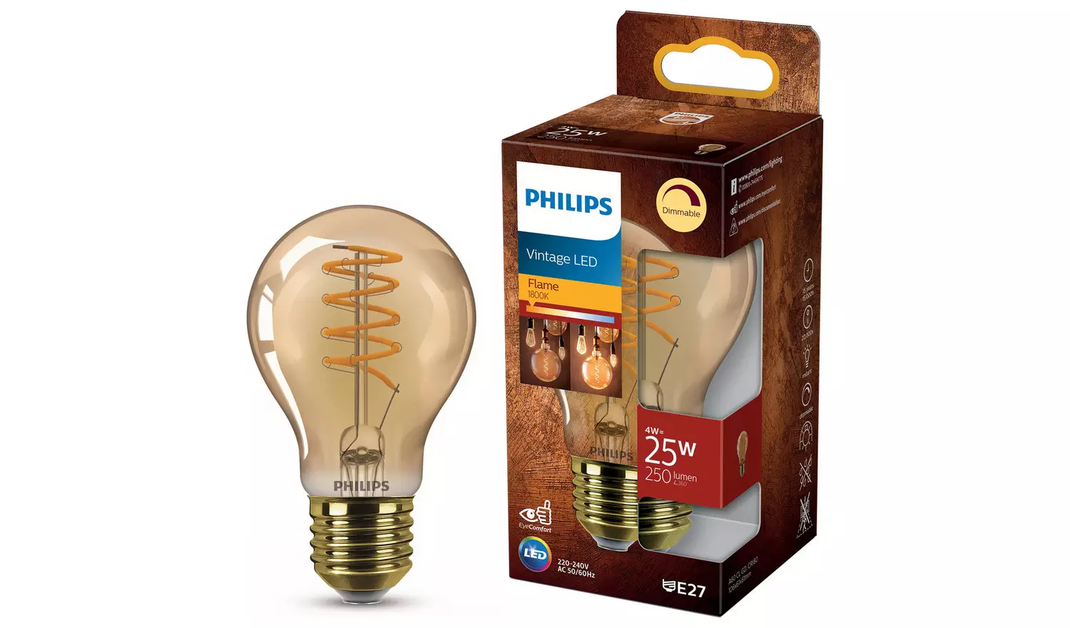 Philips 4W LED ES Dimmable Light Bulb