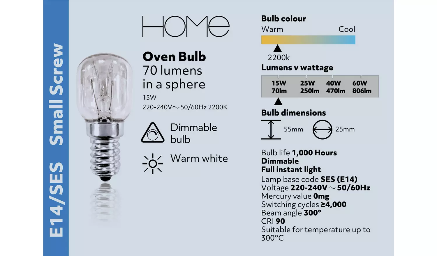 Argos Home 15W SES Light Bulb