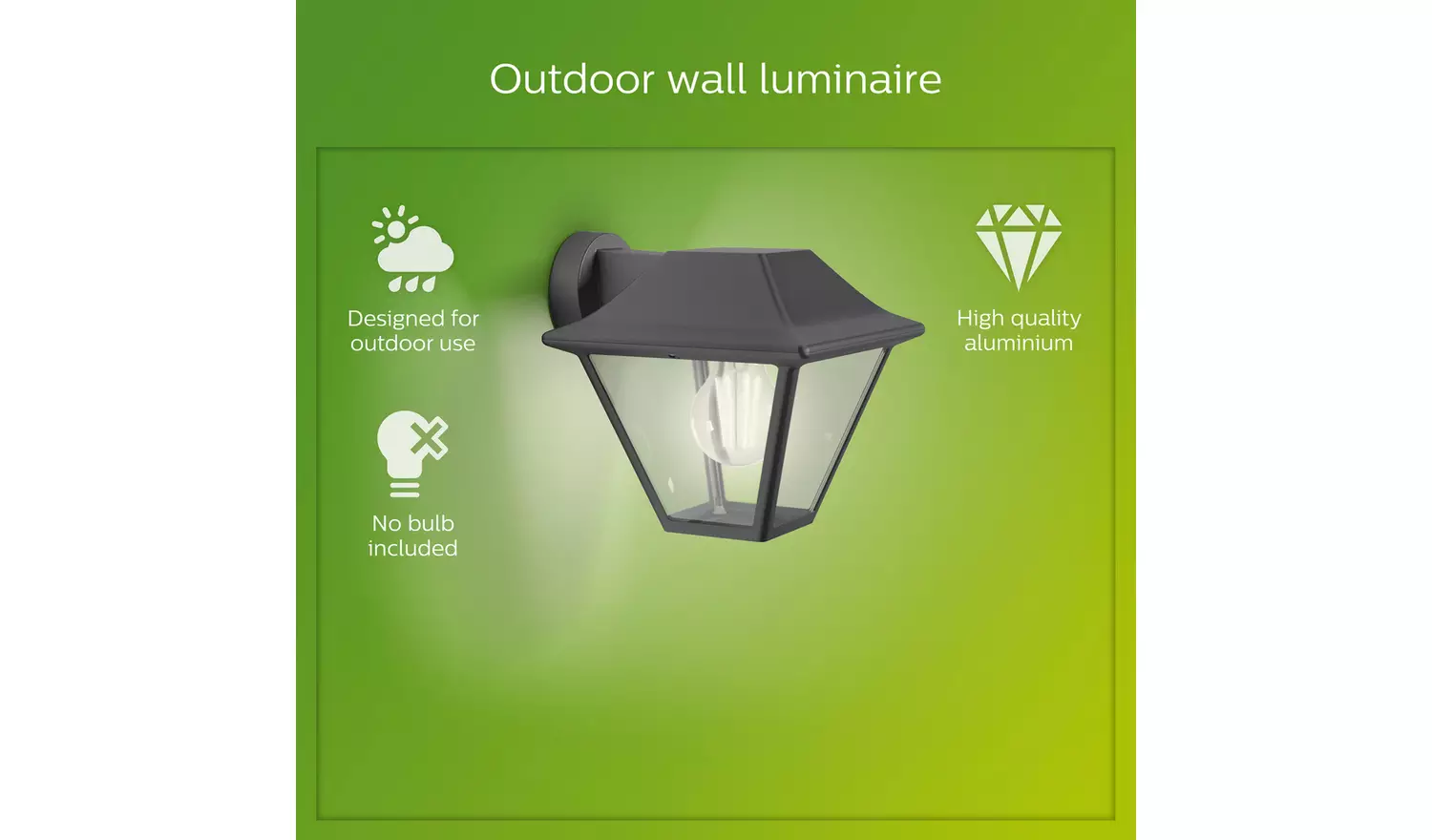 Philips LED Alpenglow Outdoor Wall Light