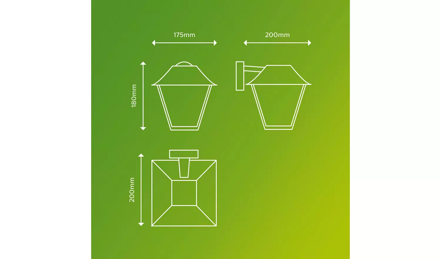 Philips LED Alpenglow Outdoor Wall Light