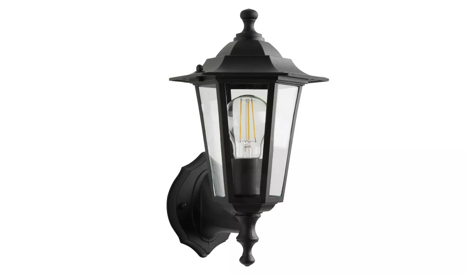 Black Outdoor LED Wall Lantern