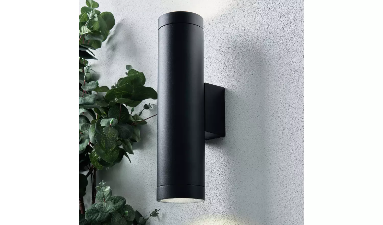 Zink FINN IP65 Black LONG Outdoor Wall Up and Down Light