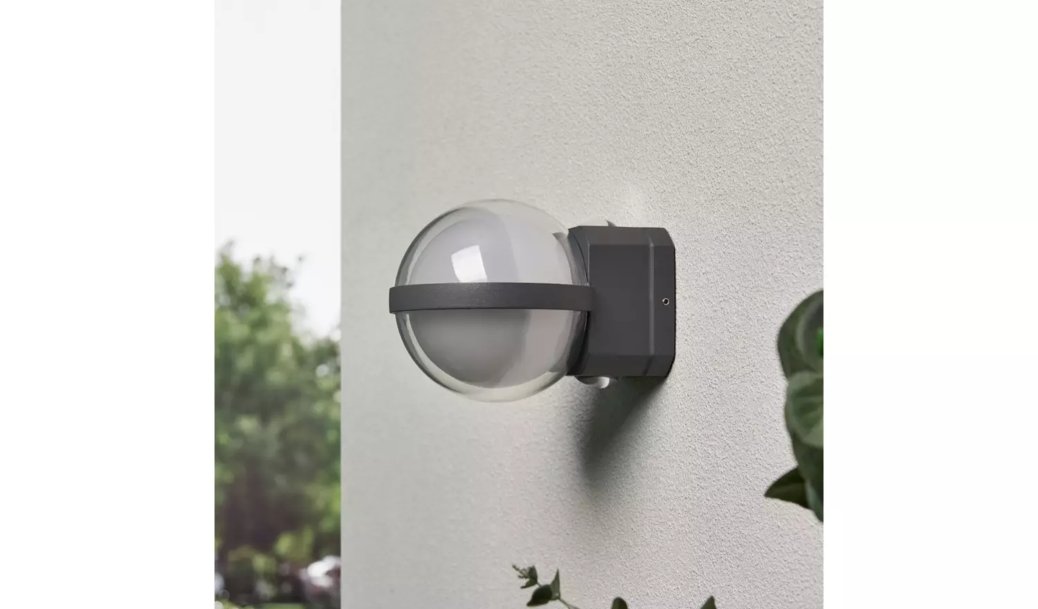 Zink ORB IP54 Anthracite LED Outdoor Globe Wall Light