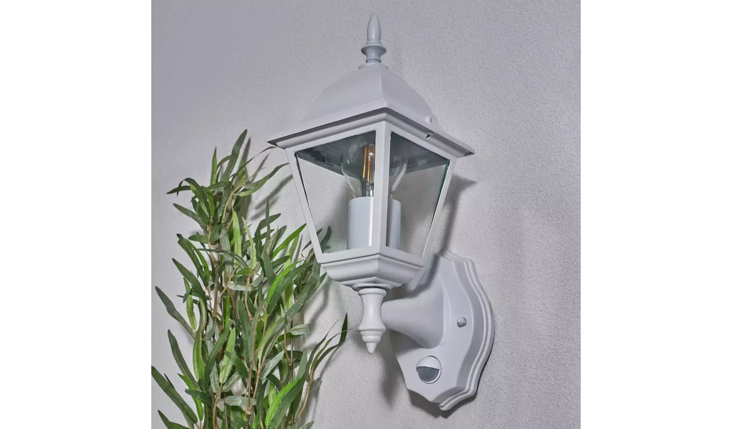 Coast Classic 4 Panel PIR Lantern - White