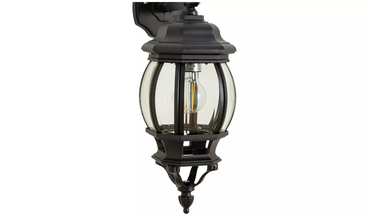 Argos Home Pumpkin 8 Sided Black Outdoor Lantern