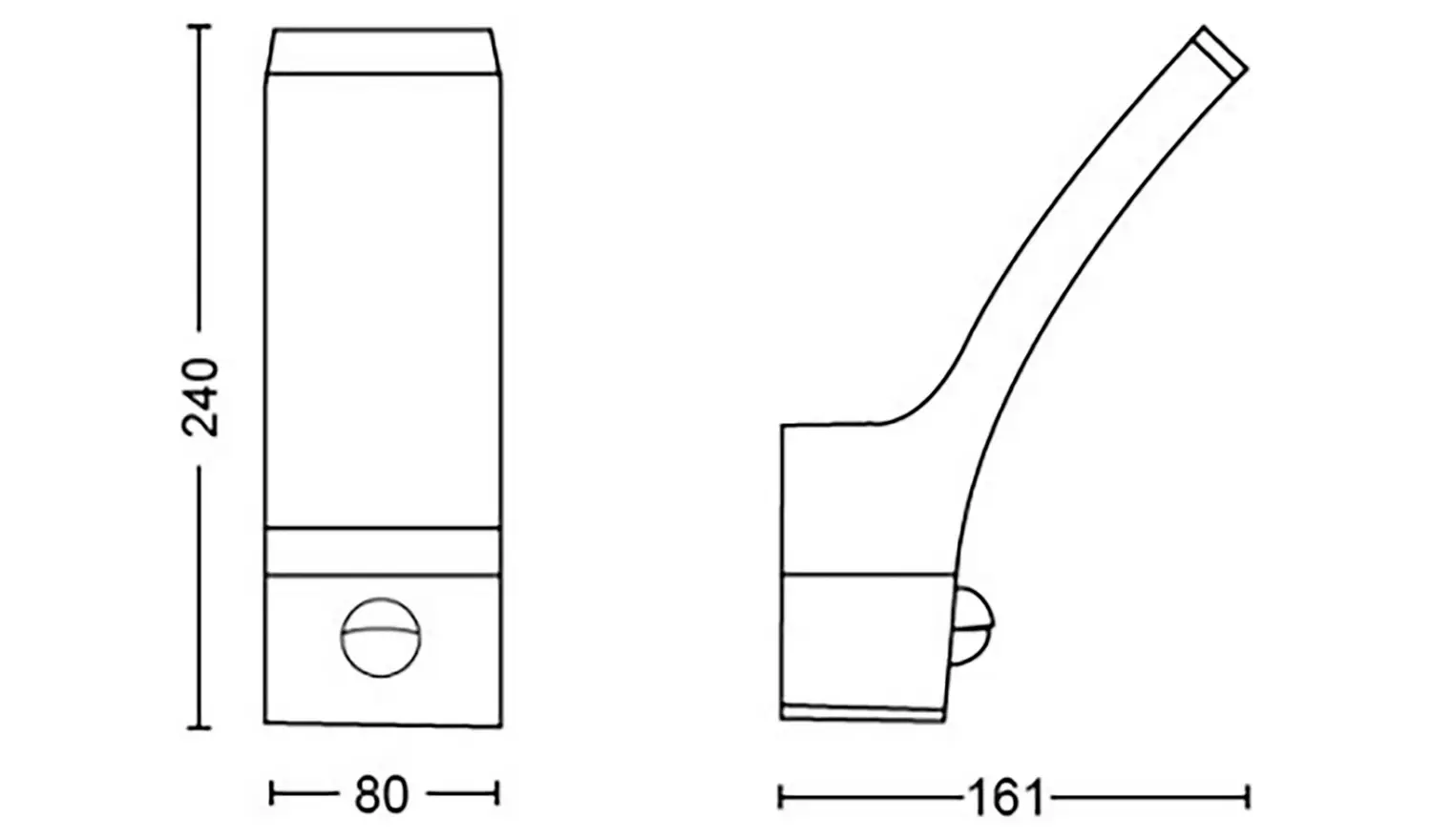 Philips LED Splay Outdoor Wall Light with PIR