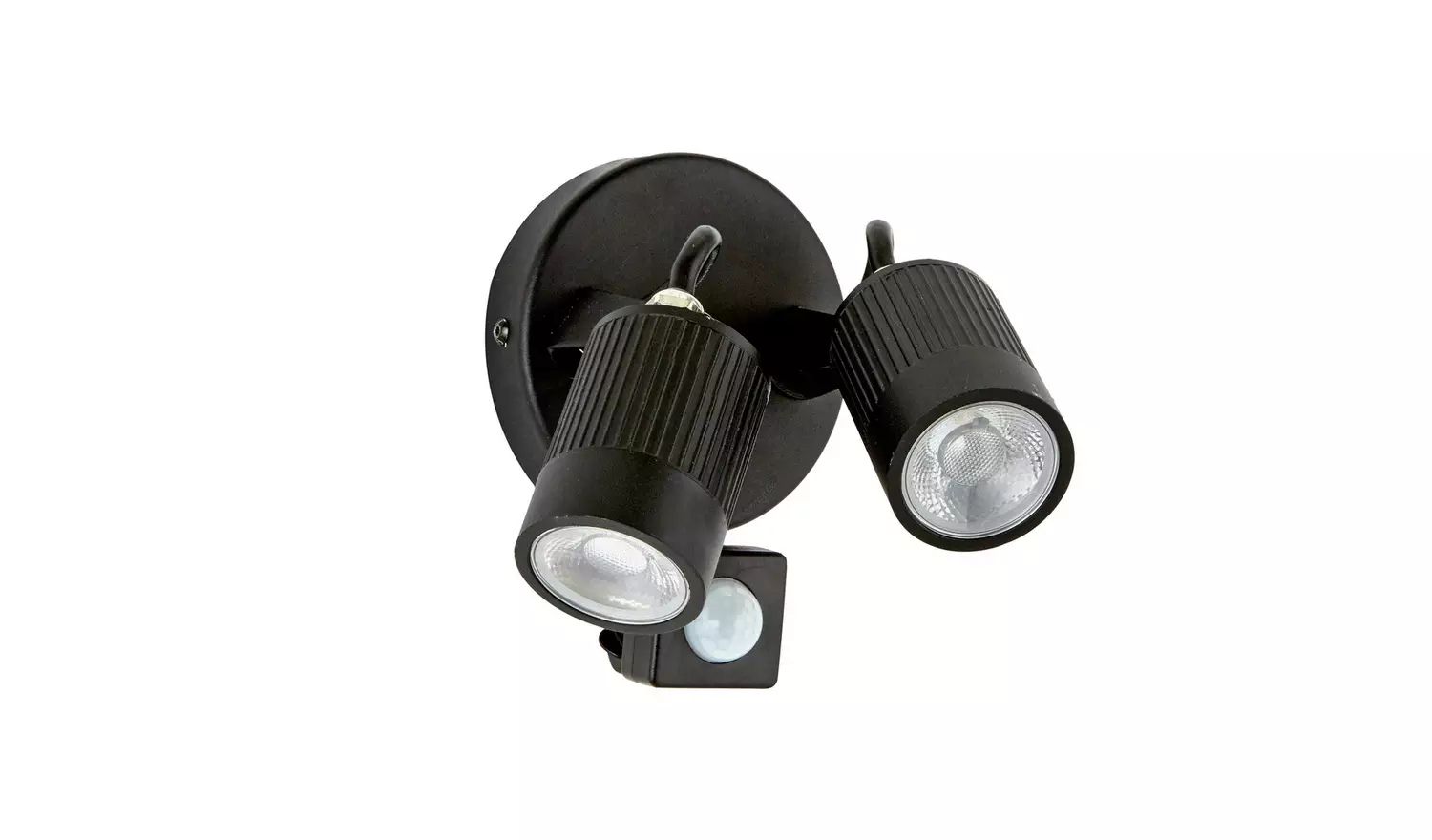 Luceco Twin Black PIR Spotlights