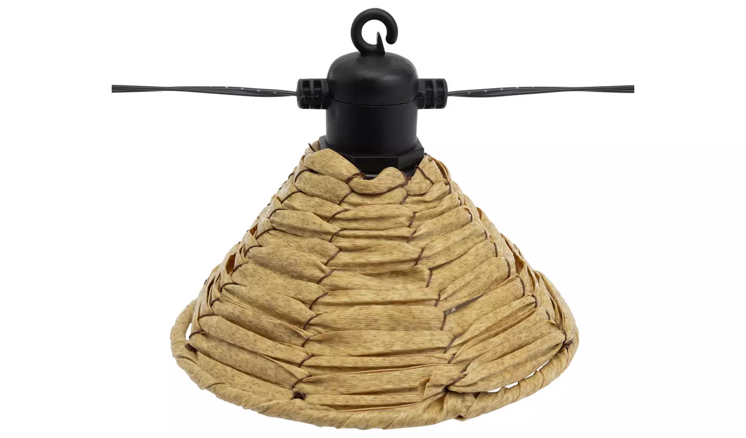 Habitat 6 Warm White Rattan Effect Solar String Light