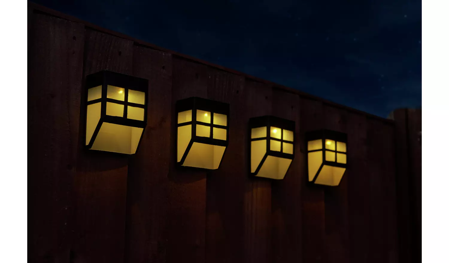 Powertek Solar Fencing Lights -Pack of 4