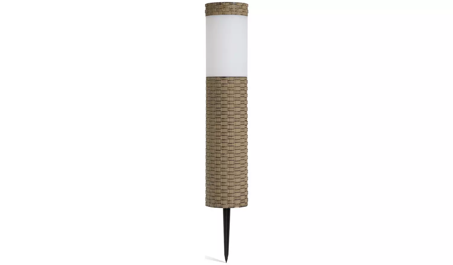 Garden by Solar Faux Rattan Bollard Light - Pack of 4