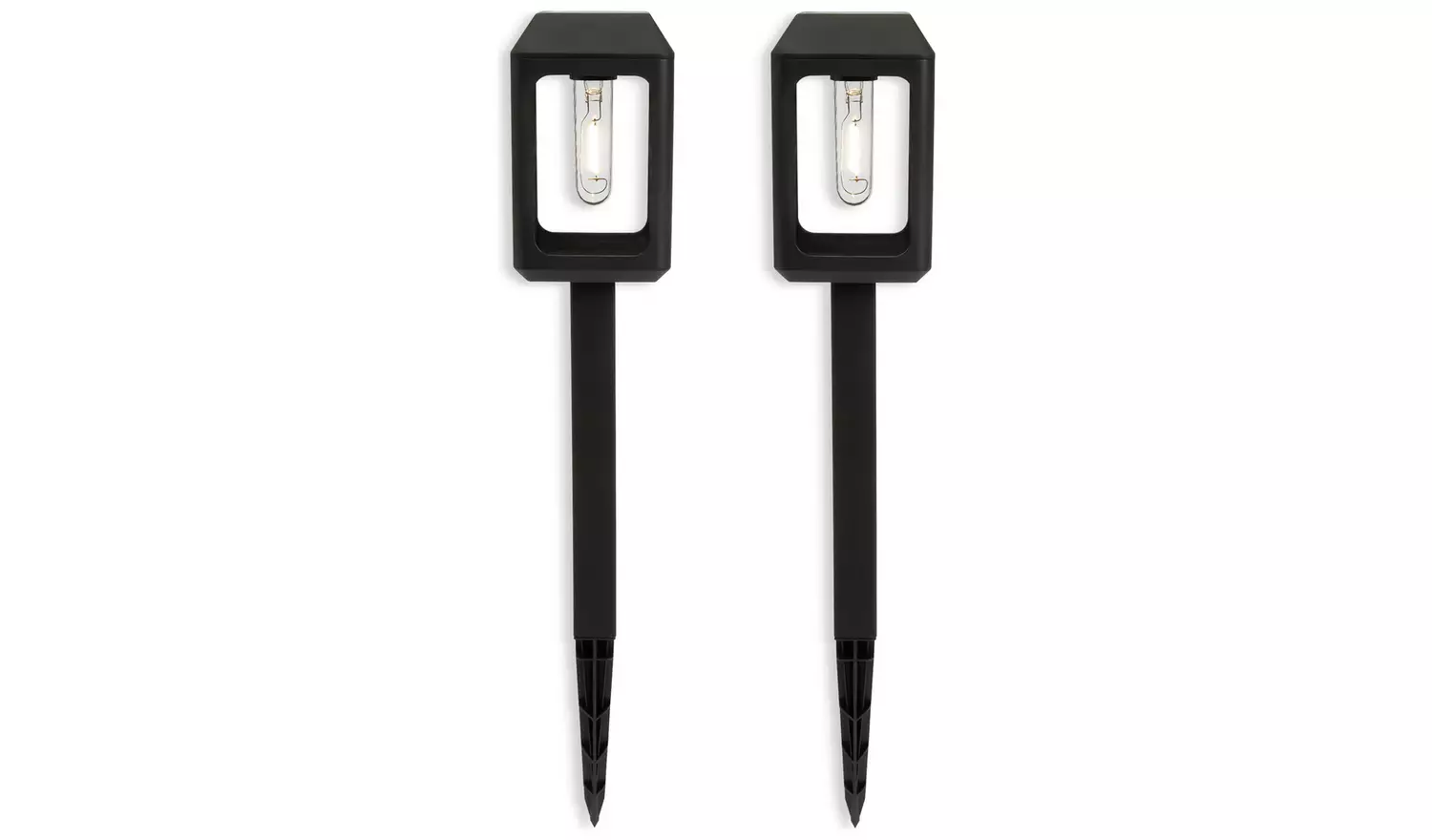 Habitat Warm White Solar Stake Light - Set of 2