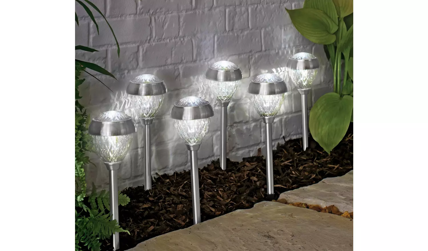 Argos Home Stainless SteelSolar Lights - Pack Of 6