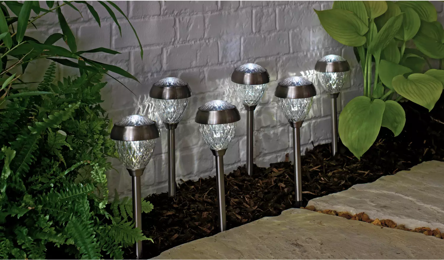 Argos Home Stainless SteelSolar Lights - Pack Of 6