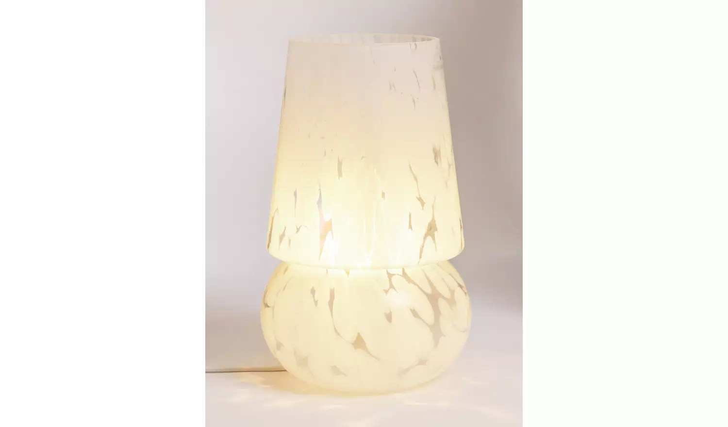 Habitat Rahnn Confetti Glass Table Lamp - White