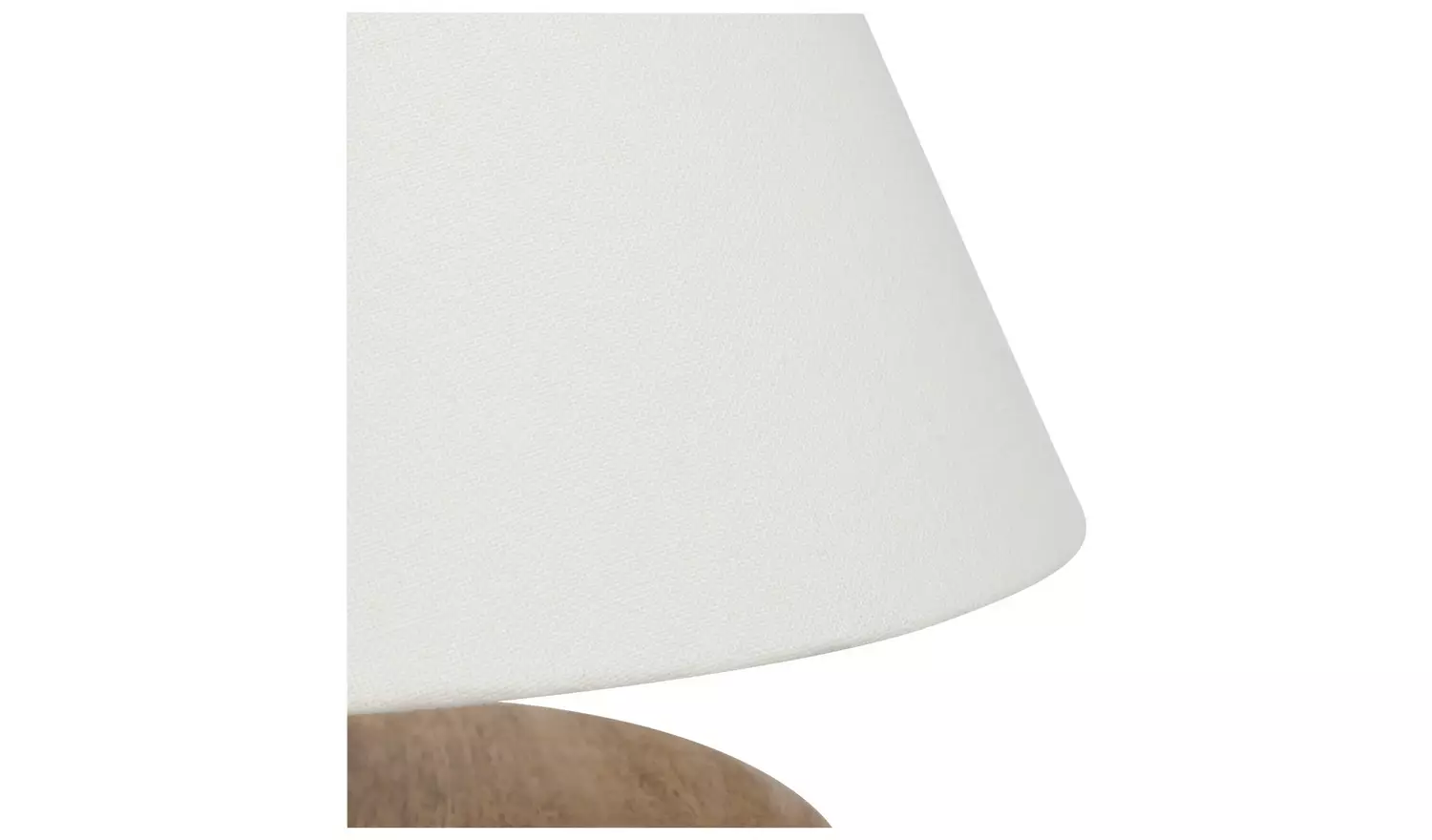 Habitat Pebble Mango Wood Table Lamp - Natural and White