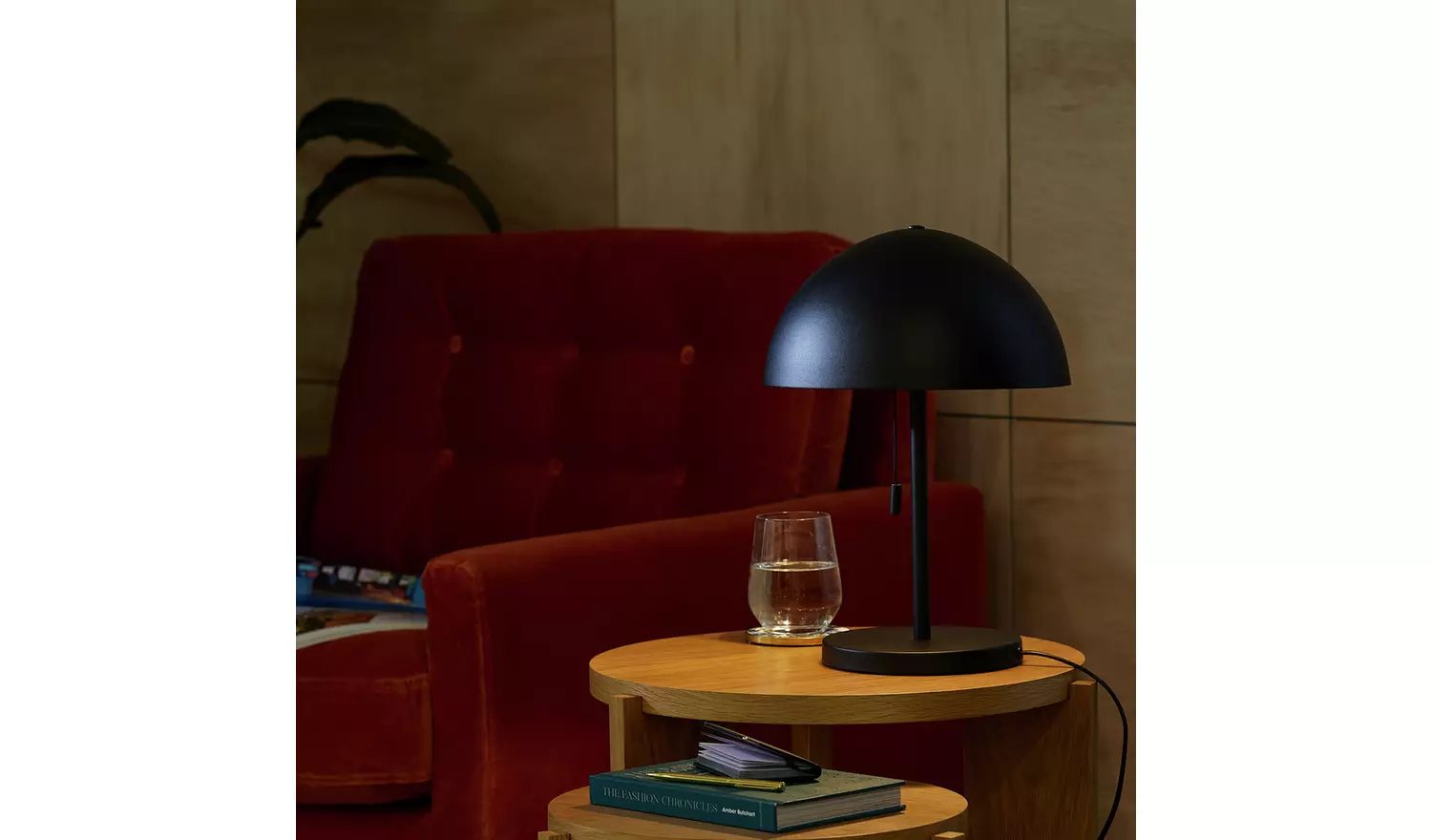 Habitat Mushroom 40cm Metal Table Lamp - Black