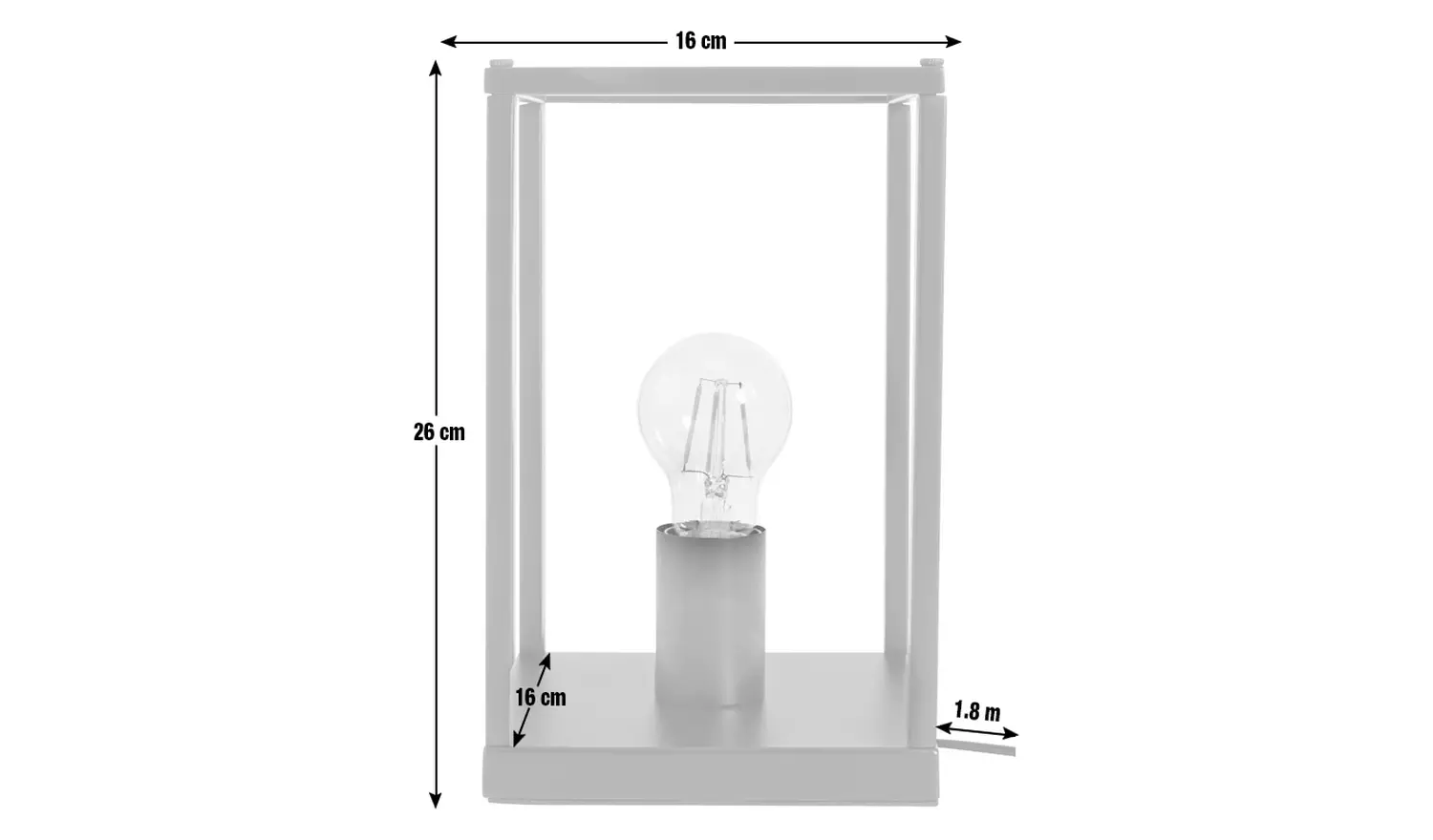 Argos Home Carriage Metal LED Table Lamp - Matt Black