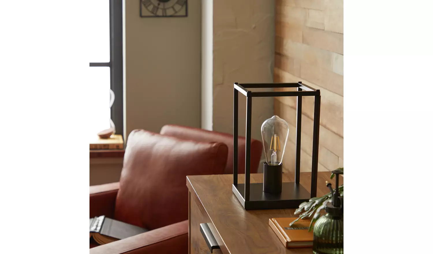 Argos Home Carriage Metal LED Table Lamp - Matt Black