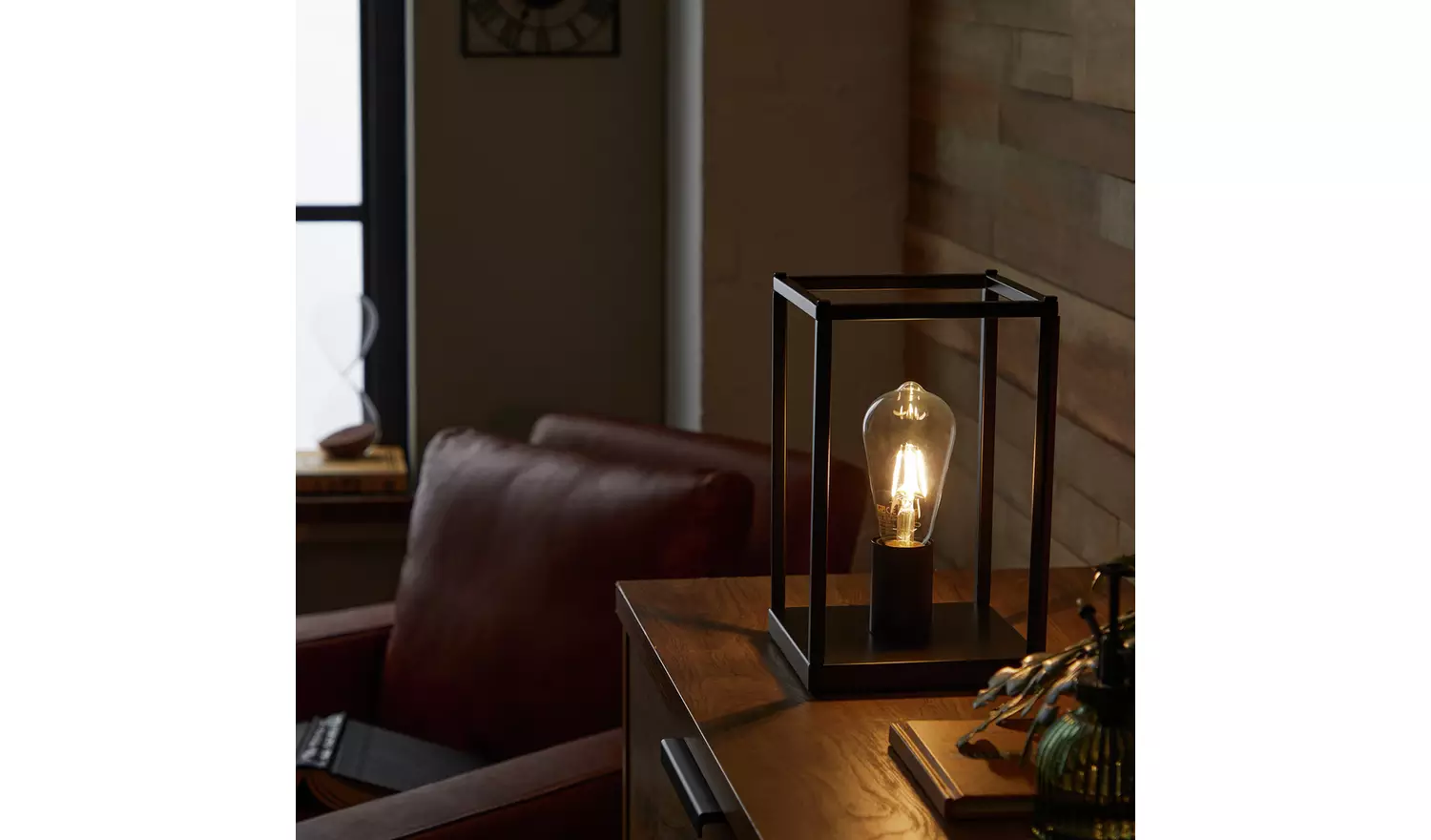 Argos Home Carriage Metal LED Table Lamp - Matt Black