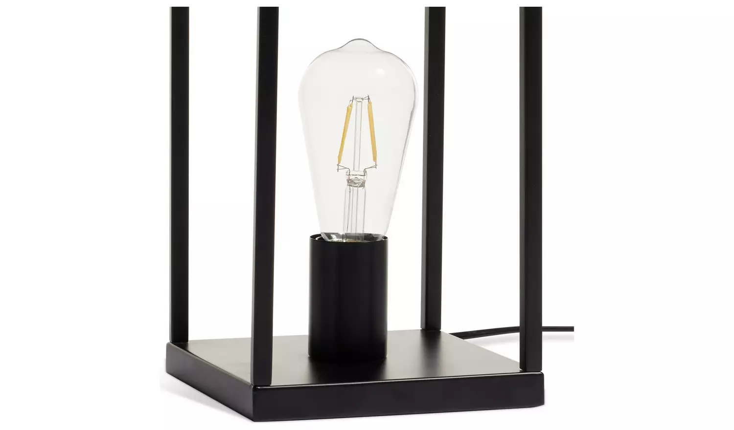 Argos Home Carriage Metal LED Table Lamp - Matt Black