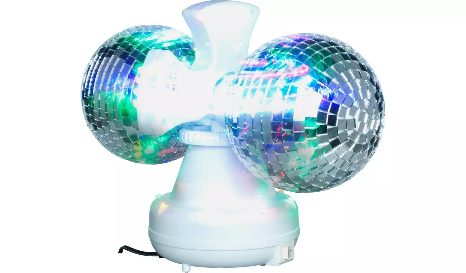 Twin Rotating Double Disco Ball Lamp