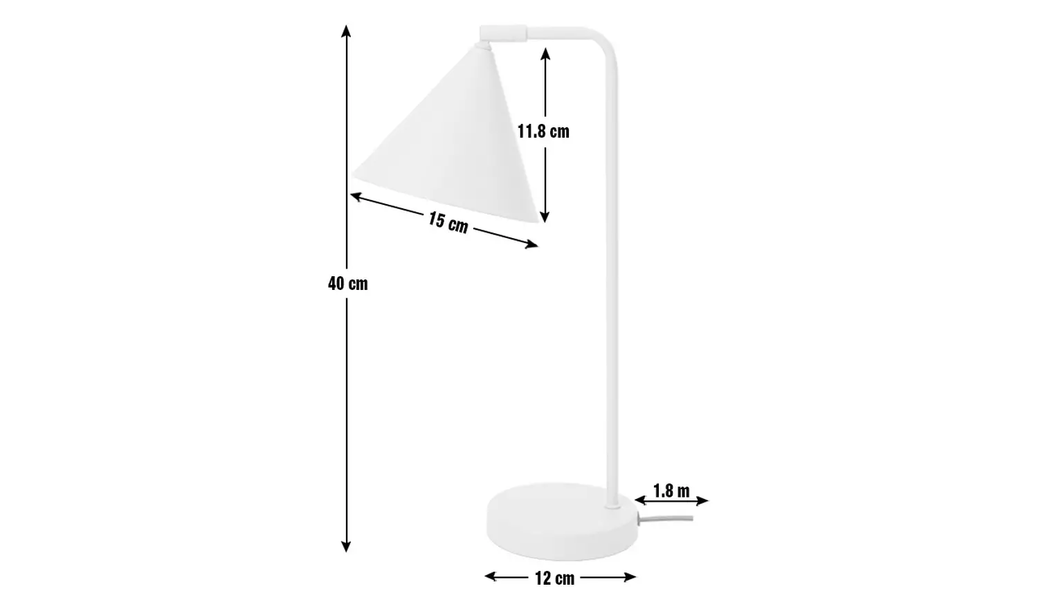 Habitat Cone 40cm Metal Table Lamp - Sage