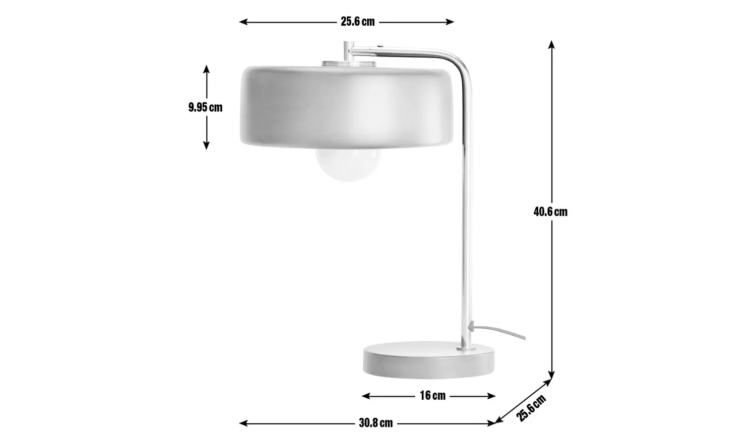 Habitat Minah Iron LED Table Lamp - Black & Brass