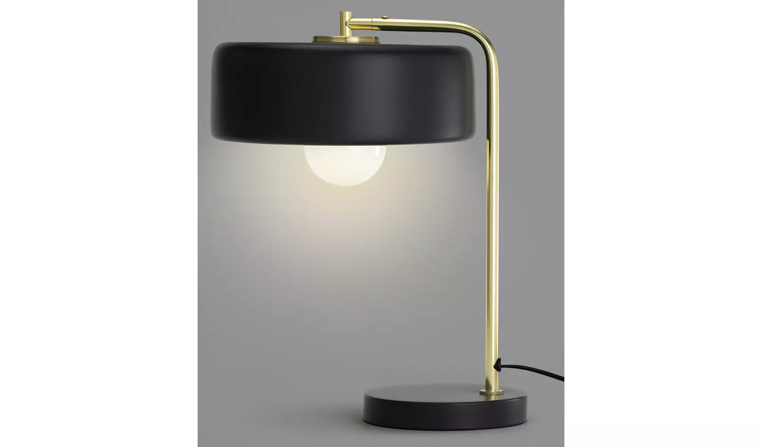 Habitat Minah Iron LED Table Lamp - Black & Brass
