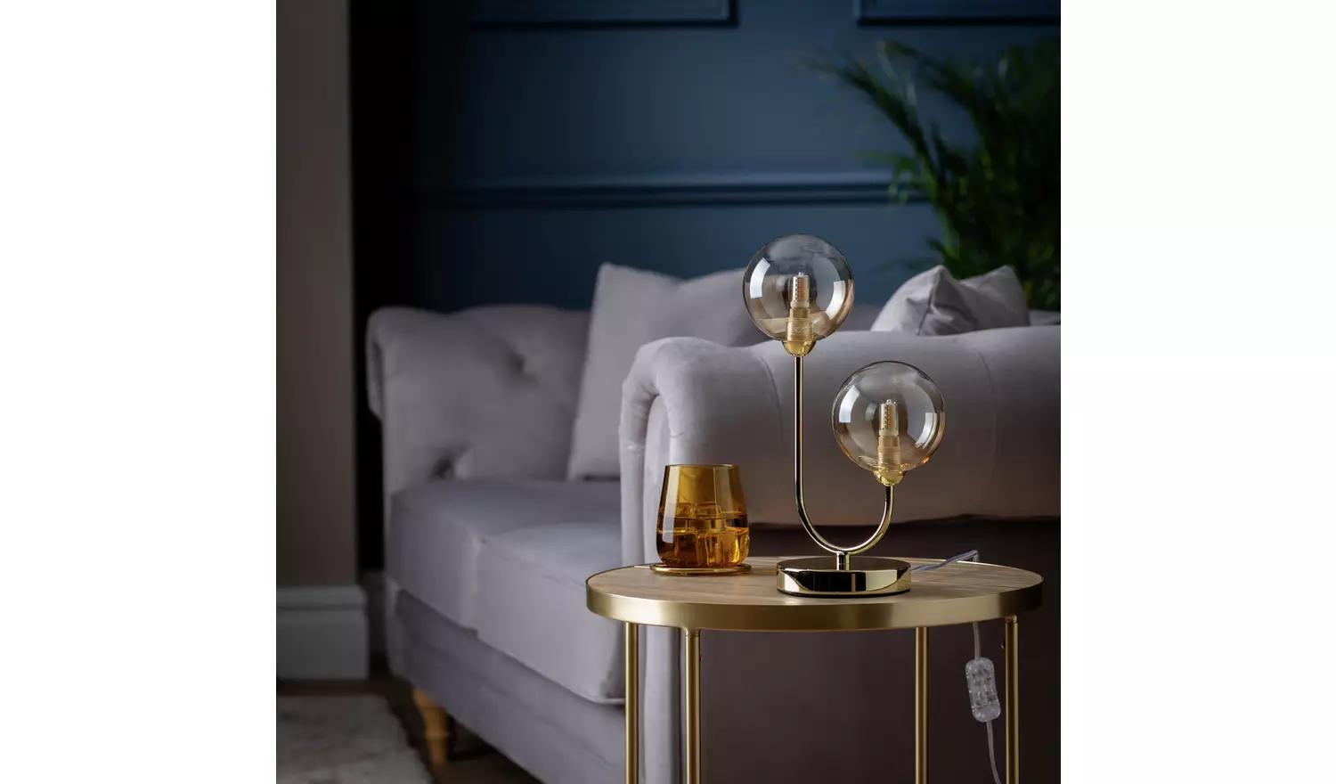 Argos Home Ombre Glass Metal Table Lamp - Brass
