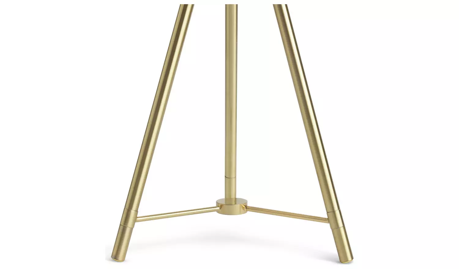 Habitat Leone 53cm Metal Tripod Table Lamp - Brass & Natural