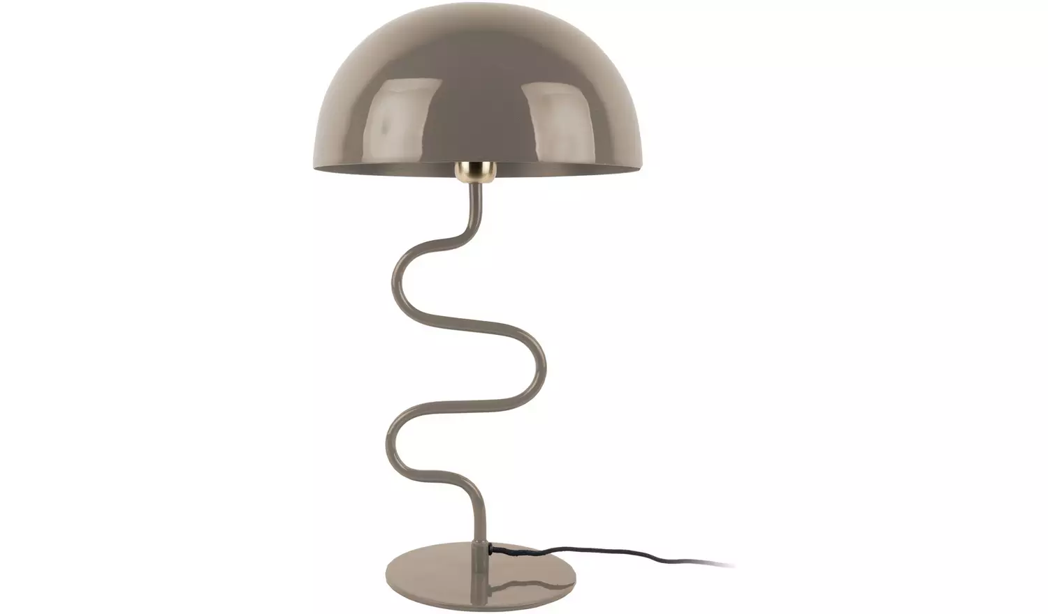 Present Time Cast Iron Twist Enable Table Lamp - Warm Grey