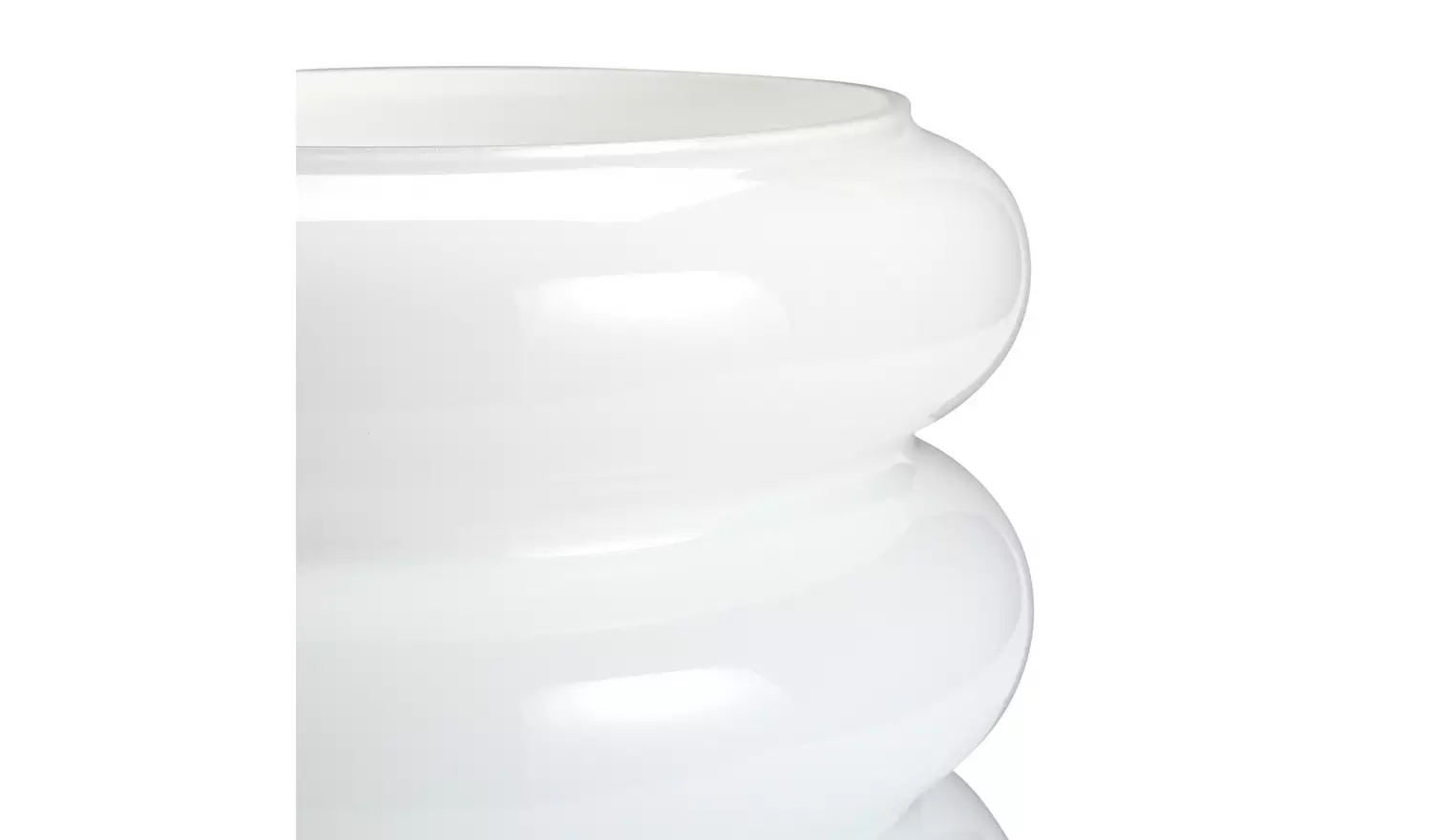 Habitat Billie Ribbed Glass Table Lamp - White
