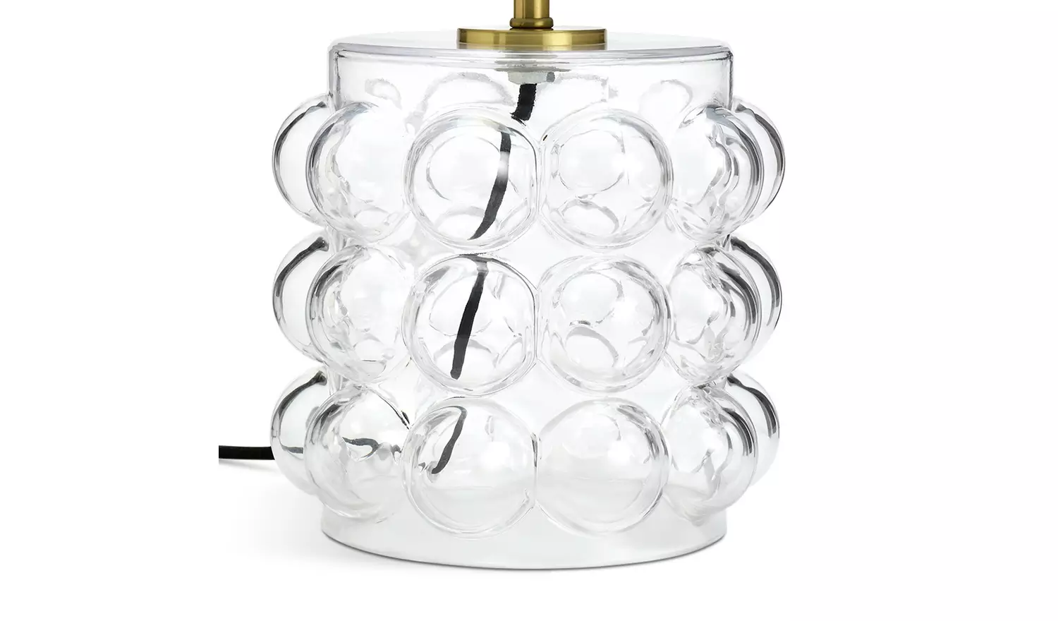 Habitat Bobble Glass Mini Table Lamp - Clear & Black