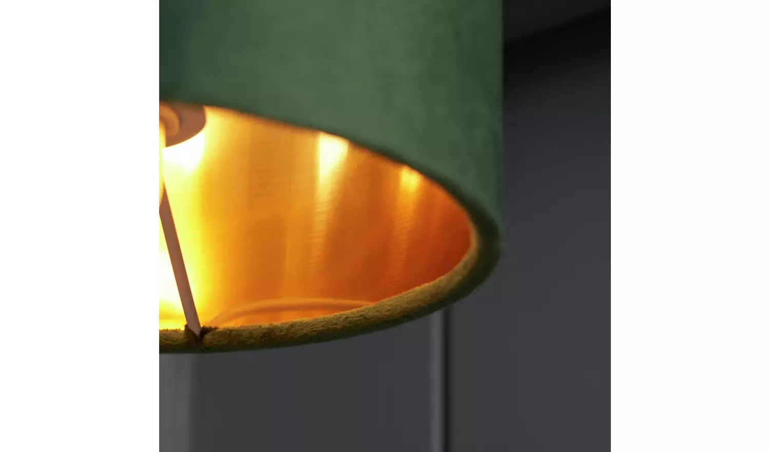 BHS Vera Metal Table Lamp - Emerald
